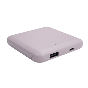 クオリティトラストジャパン TYPE-C1ポート/USB1ポート モバイルバッテリー(5000mAh) CHOOSE FUN オリジナル パープル QTC-0505EDPU-イメージ1