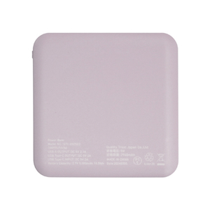クオリティトラストジャパン TYPE-C1ポート/USB1ポート モバイルバッテリー(5000mAh) CHOOSE FUN オリジナル パープル QTC-0505EDPU-イメージ3