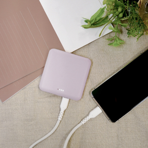 クオリティトラストジャパン TYPE-C1ポート/USB1ポート モバイルバッテリー(5000mAh) CHOOSE FUN オリジナル パープル QTC-0505EDPU-イメージ4