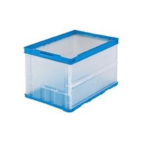 トラスコ中山 TRUSCO　薄型折りたたみコンテナ　50L　透明 TR-O50BTM