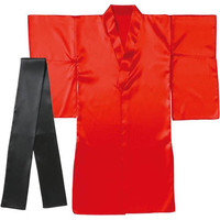 アーテック ソフトサテン 着物 おくみ付 赤 帯黒 FCE148V-19184