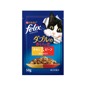 ネスレピュリナペットケア フィリックスパウチ ダブルのおいしさ チキン&ビーフゼリー仕立て 50g FCJ233U-イメージ1