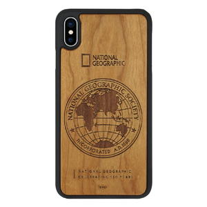 National Geographic iPhone XS Max用ケース 130th Anniversary case Nature Wood チェリーウッド NG14142I65-イメージ1
