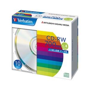 Verbatim データ用CD-RW 700MB 1-4倍速 10枚入り SW80QU10V1-イメージ1