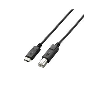 エレコム USB2．0ケーブル(認証品、C-B) 2．0m ブラック U2C-CB20NBK-イメージ1