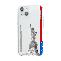 Dparks iPhone 14用ソフトクリアケース The 自由の女神 DS24143I14