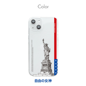 Dparks iPhone 14用ソフトクリアケース The 自由の女神 DS24143I14-イメージ15