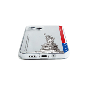 Dparks iPhone 14用ソフトクリアケース The 自由の女神 DS24143I14-イメージ4