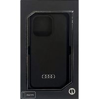 AUDI iPhone 15 Pro用シリコンケース ブラック AULSRIP15PQ3D1BK