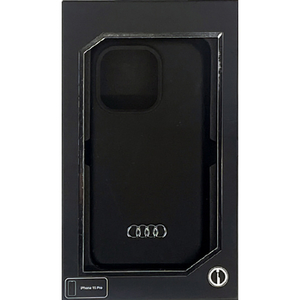 AUDI iPhone 15 Pro用シリコンケース ブラック AULSRIP15PQ3D1BK-イメージ1