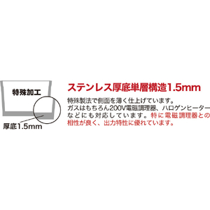 ウルシヤマ金属工業 ステンレス揚げ鍋 24cm ｽﾃﾝﾚｽｱｹﾞﾅﾍﾞ24CMｱﾐﾅｼ-イメージ4