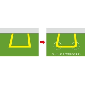 日本緑十字社 緑十字/コーナーガードテープ(50mm幅) 黄 10枚組 屋内 FC207GU-8353796-イメージ2