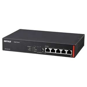 ＢＵＦＦＡＬＯ PoE給電 Gigaスイッチ 5ポート BS-GU21Pシリーズ ブラック BS-GU2105P-イメージ1