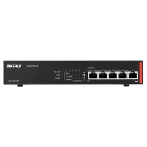 ＢＵＦＦＡＬＯ PoE給電 Gigaスイッチ 5ポート BS-GU21Pシリーズ ブラック BS-GU2105P-イメージ2