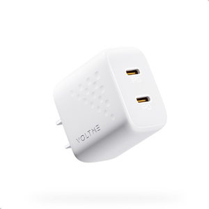 VOLTME USB急速充電器 Revo 35 Duo Lite USB PD(パワーデリバリー)対応 35W USB-C×2ポート ホワイト V2089-イメージ1