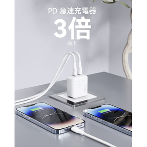 VOLTME USB急速充電器 Revo 35 Duo Lite USB PD(パワーデリバリー)対応 35W USB-C×2ポート ホワイト V2089-イメージ7