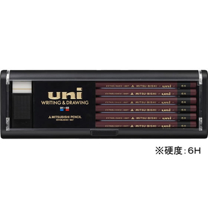 三菱鉛筆 鉛筆ユニ 6H 12本入 6H1ダース(12本) F877385-U6H-イメージ1