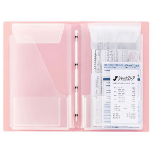 キングジム スキットマン 領収書ファイルA4長辺1／3 12ポケット ピンク FCG526Y-2380-P-イメージ5