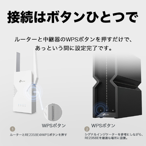 ティーピーリンク Wi-Fi 7 無線LAN中継器 2882+688Mbps BE3600 メッシュWiFi 中継器 2．5ギガLANポート EasyMesh対応 3年保証 RE235BE-イメージ3