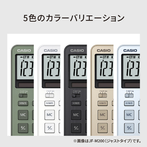 カシオ ジャスト型スタイリッシュ電卓 アイスブルー JF-M200-BU-N-イメージ5