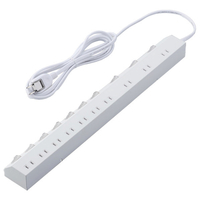エレコム 個別スイッチ付きコードタップ 10口 2．5m ホワイト T-K7A-21025WH