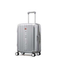 SWISS MILITARY スーツケース 55cm (42L) CYGNUS(シグナス) メタリックシルバー SM-A820SILVER