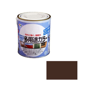アサヒペン 水性多用途カラー 1.6L こげ茶 FC716PM-イメージ1