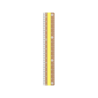 クツワ モジサシ定規 16cm ブラウン FC529MW-KB033BR