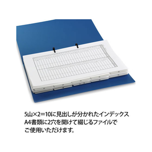 プラス たすけあ あ～わ行インデックス 5山×2 FCA8650-98-079/FL-807IS-イメージ2