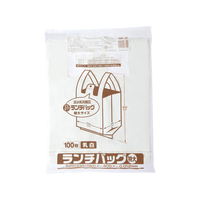 ジャパックス ランチバッグエコタイプ LLサイズ 乳白 厚み0.012mm 100枚 FCG624V-RBF30