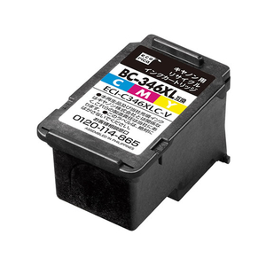 エコリカ キヤノン用リサイクルインクカートリッジ F372663-ECI-C346XLC-V-イメージ1