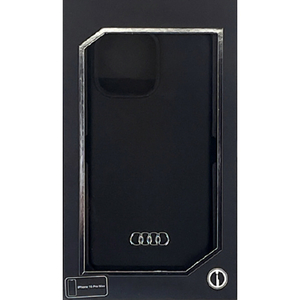 AUDI iPhone 15 Pro Max用シリコンケース ブラック AULSRIP15PMQ3D1BK-イメージ1