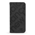 エム・ディー・シー iPhone 14 Pro用手帳ケース new balance スタンプロゴスエード ブラック MD-75240-1