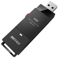BUFFALO PC対応 USB3．2(Gen2) TV録画 スティック型外付けSSD TypeC付属(500GB) ブラック SSD-SCT500U3-BA
