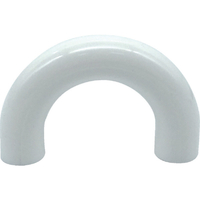 トラスコ 丸棒取手 ＰＳ樹脂 白 全長４５ｍｍ 全高２８ｍｍ ピッチ３５ｍｍ 下穴深さ１５ （Ｂ１トラスタッピンねじ４×３０２本付） MAPS-35W