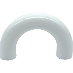 トラスコ 丸棒取手 ＰＳ樹脂 白 全長４５ｍｍ 全高２８ｍｍ ピッチ３５ｍｍ 下穴深さ１５ （Ｂ１トラスタッピンねじ４×３０２本付） MAPS-35W-イメージ1