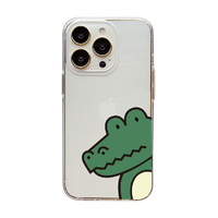 Dparks iPhone 14 Pro用ソフトクリアケース ワニ DS24146I14P