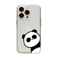 Dparks iPhone 14 Pro用ソフトクリアケース パンダ DS24147I14P