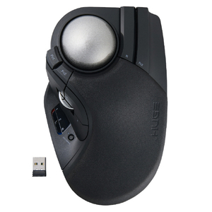 エレコム HUGE PLUS ワイヤレストラックボール[10ボタン/ベアリング] ブラック M-HT1MRBK-イメージ2