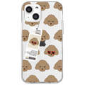 Dparks iPhone 13用ソフトクリアケース poodle DS21147I13