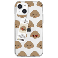 Dparks iPhone 13用ソフトクリアケース poodle DS21147I13