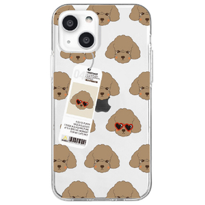 Dparks iPhone 13用ソフトクリアケース poodle DS21147I13-イメージ1