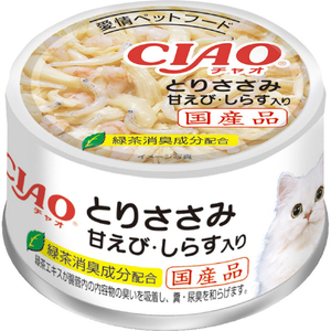 いなばペットフード CIAO ホワイティ とりささみ 甘えび・しらす入り とりささみシリーズ ﾁﾔｵﾄﾘｻｻﾐｱﾏｴﾋﾞｼﾗｽ85G-イメージ1