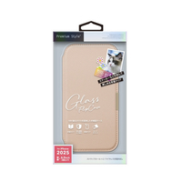 PGA iPhone 17用ガラスフリップケース サフィアーノ調ピンク PG-25AGF06PK