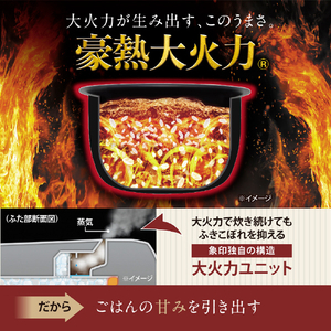 象印 圧力IH炊飯ジャー極め炊き(5．5合) e angle select ブラック NW-BH10E5-BA-イメージ3