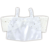 アーテック ソフトサテン オフショルダーシャツ 白 J FCE154V-19289