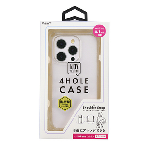 サンクレスト iPhone 15 Pro用衝撃吸収ケース 4ホールケース NEWT クリア I37RIJS01-イメージ2