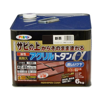 アサヒペン 油性高耐久アクリルトタンα 6KG 新茶 FC735NV