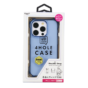 サンクレスト iPhone 15 Pro用衝撃吸収ケース 4ホールケース NEWT ブルー I37RIJS02-イメージ2