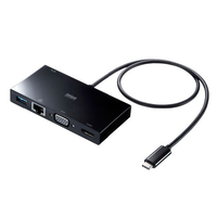 サンワサプライ USB Type-Cモバイルドッキングステーション USB-3TCH30BK